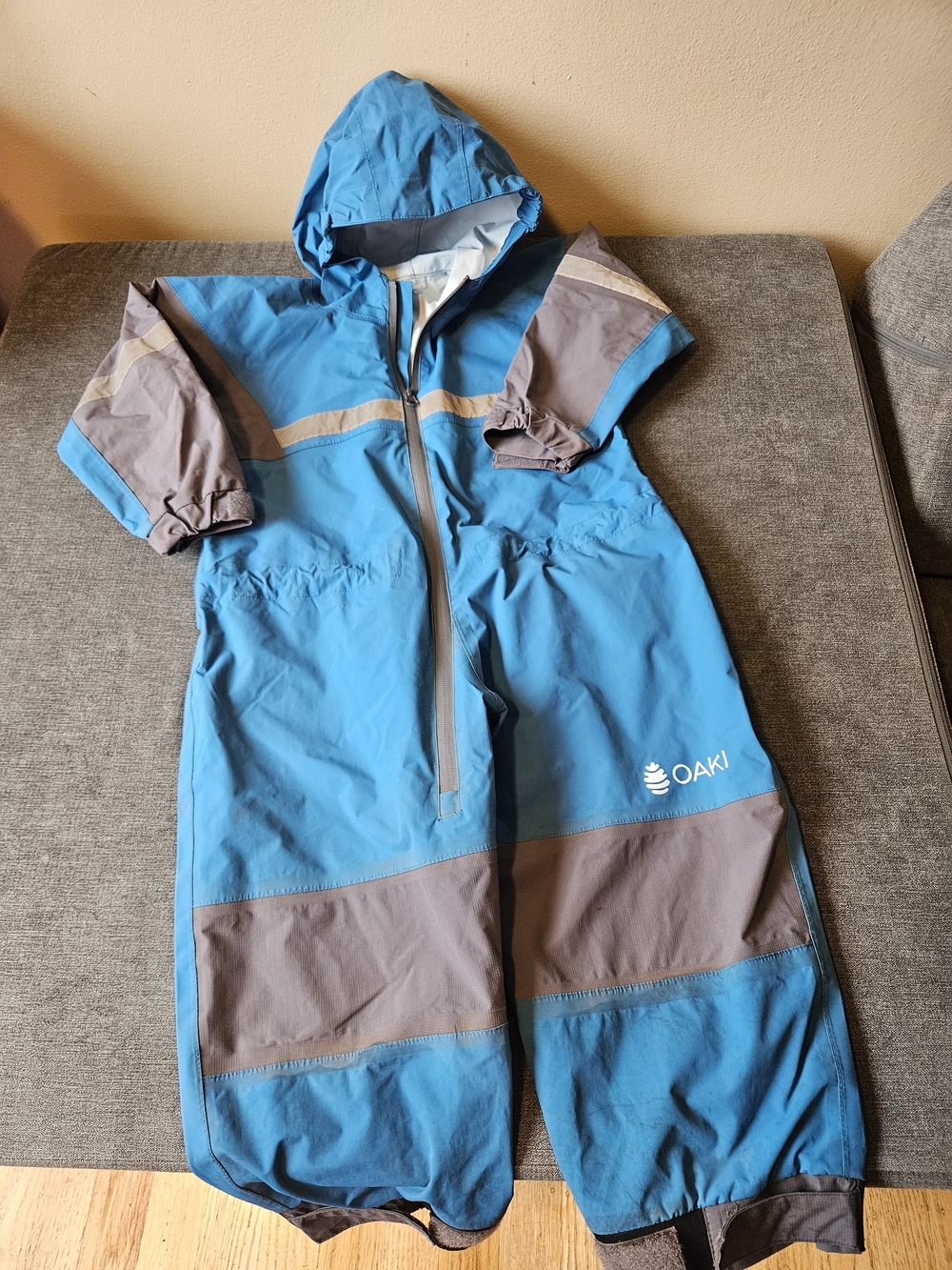 Oaki Kids Waterproof Rain Suit - Blue/Grey